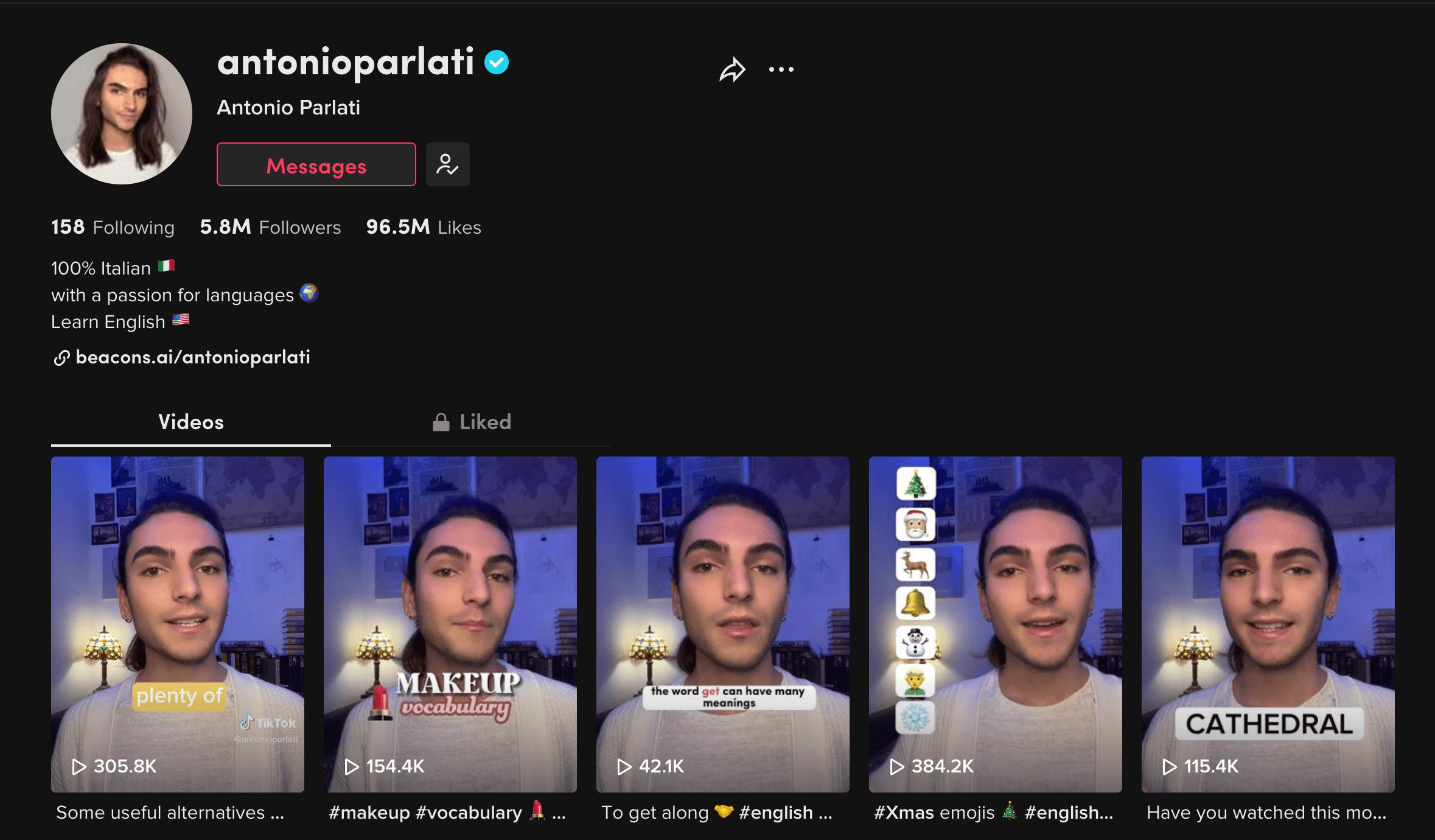 antonioparlati - TikTok Account To Learn English