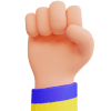 hands clenched suport ukraine