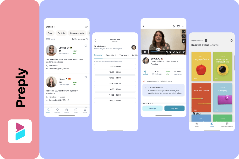Preply - application overview